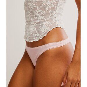 FREE PEOPLE Pointelle Thong / Cotton Candy